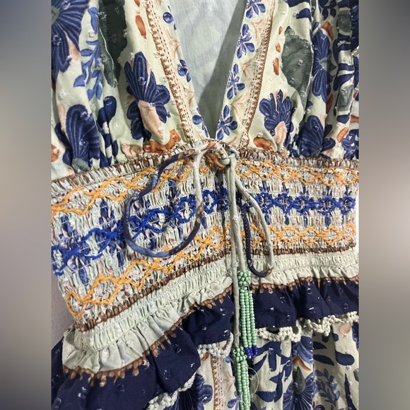 FARM Rio Ocean Tapestry Green Maxi Dress - Picture 10 of 13